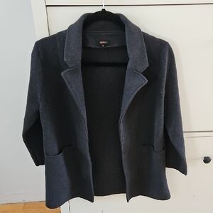 Quince Organic Cotton Knit Blazer Size M